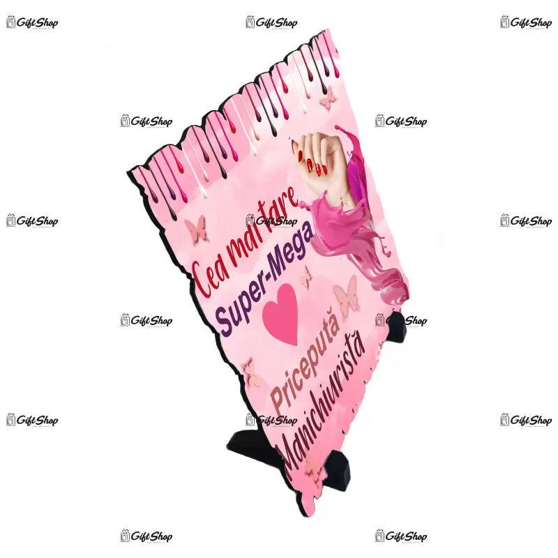 Cea mai tare manichiurista, placheta cu mesaj b